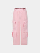 Pantaloni cargo rosa per bambina,Little Marc Jacobs,W60161 45T